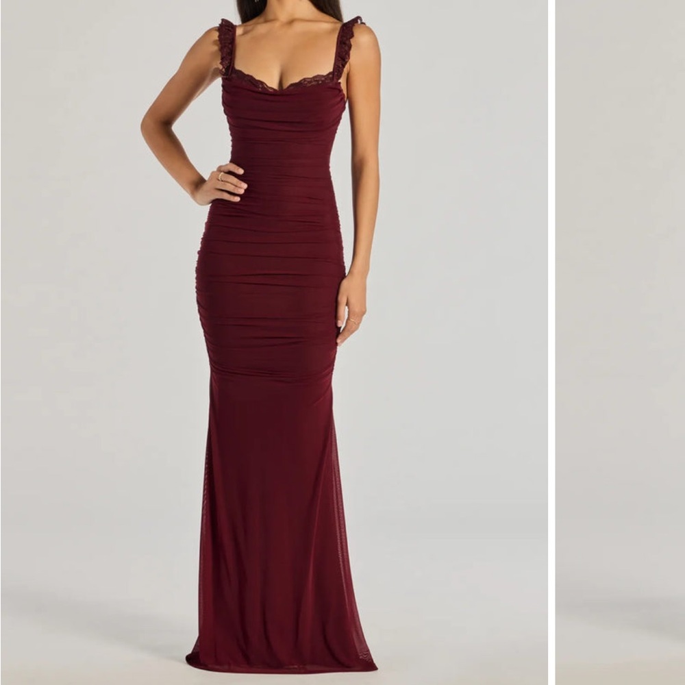 Windsor burgundy bodycon mermaid dress